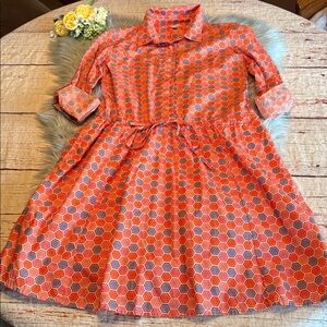 GAP Multicolor Hexagon Pattern Shirt Dress sz XS